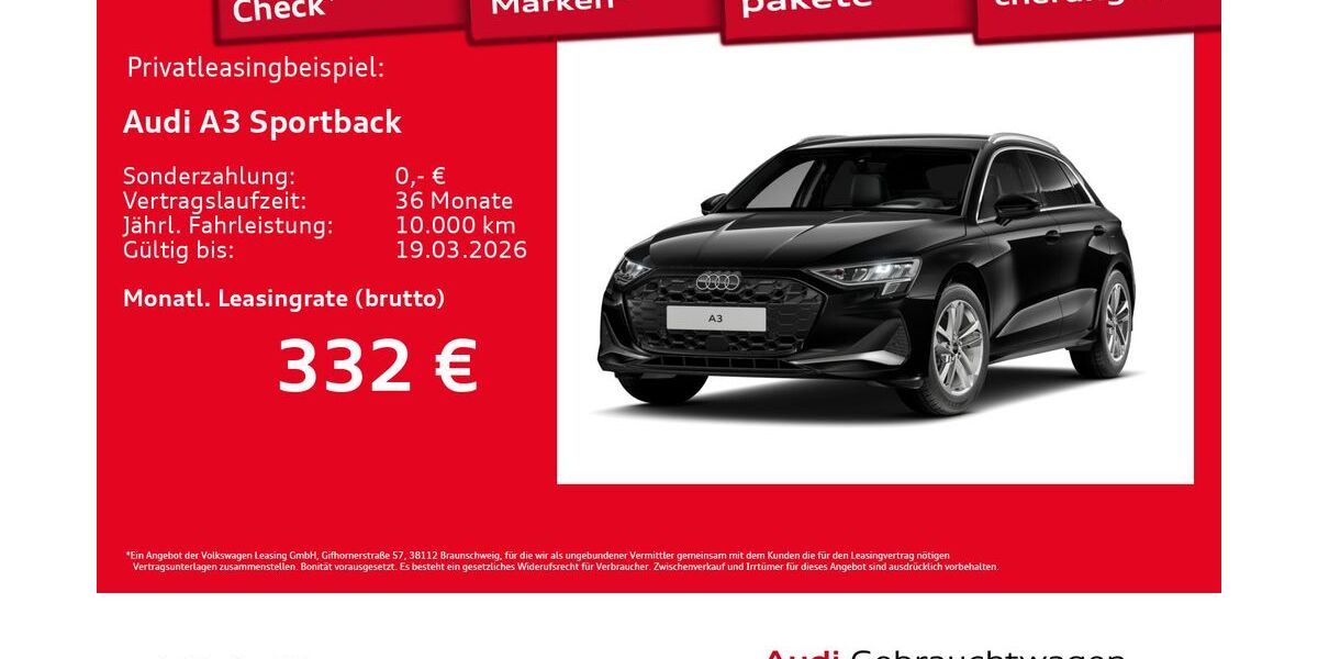 Audi A3 7.960 km 34.710 &euro; Hamburg 20537