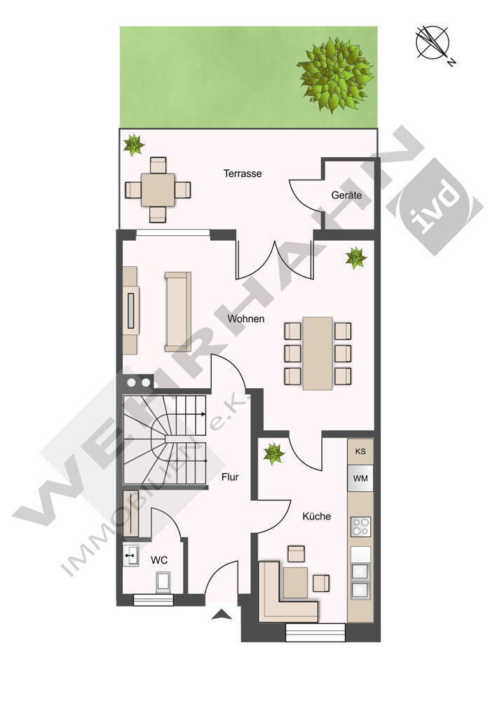 Gepflegtes Reihenmittelhaus in naturbezogener Lage von Bargteheide