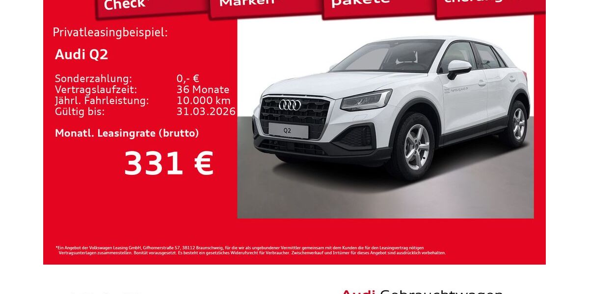 Audi Q2 1.890 km 27.542 &euro; Hamburg 22529