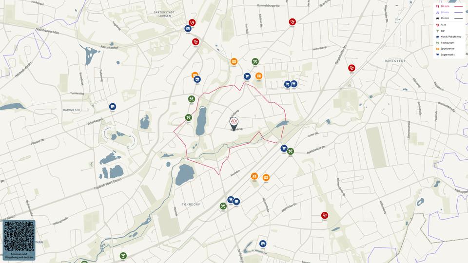 Dachgeschoßwohnung Hamburg Wandsbek - 2 Zimmer, 61 m&sup2;, 1.213&euro; | Angebot:26005682