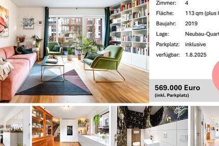 Maisonette-Wohnung auf zwei Ebenen mit Garten und Garage