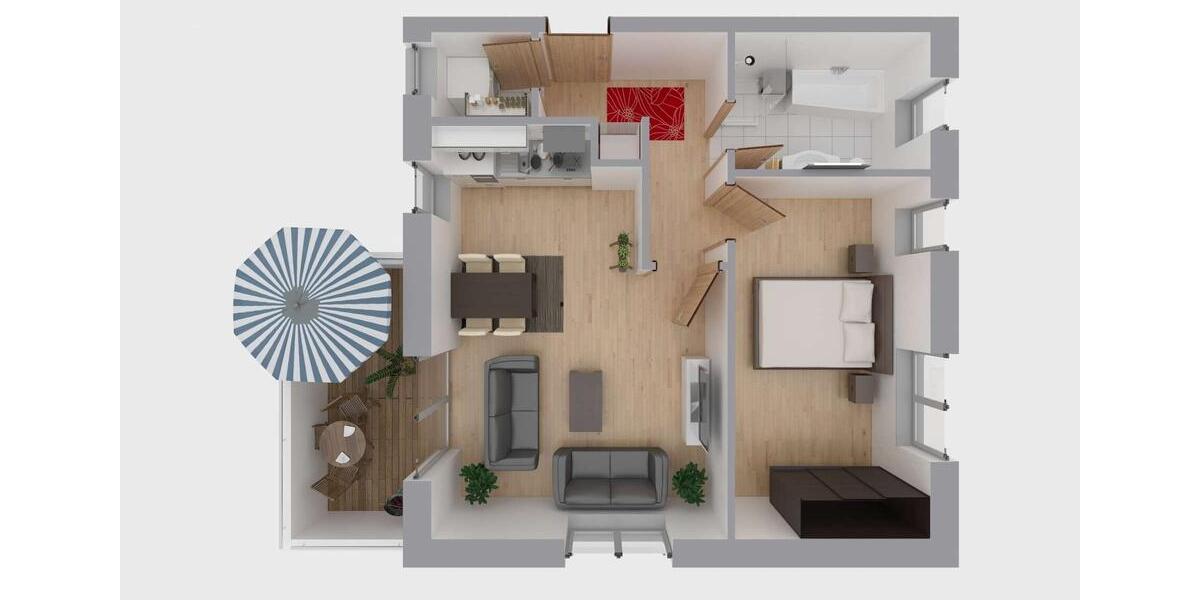 Etagenwohnung Hamburg Harburg - 2 Zimmer, 60 m&sup2;, 1.200&euro; | Angebot:26520386