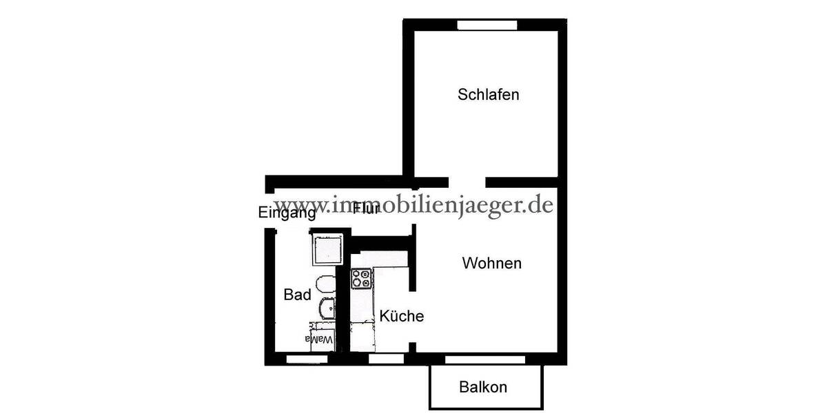 Etagenwohnung Norderstedt Garstedt - 2 Zimmer, 55 m&sup2;, 775&euro; | Angebot:26887410