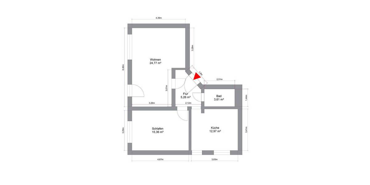 Etagenwohnung Hamburg Hoheluft-Ost - 2 Zimmer, 62 m&sup2;, 499.000&euro; | Angebot:26730565