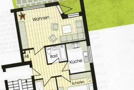 Gelegenheit! Renov.bed. 3-Zi.-Wohnung mit Gartenanteil 3 zimmer