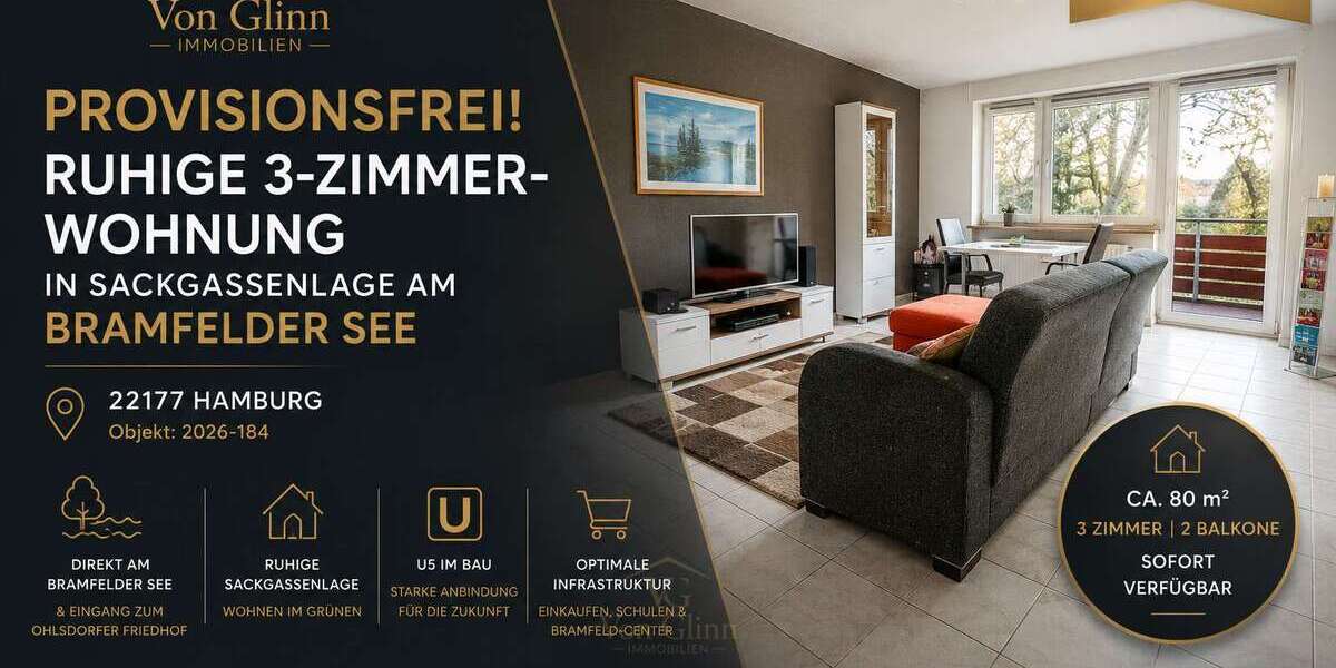 Etagenwohnung Hamburg Wandsbek - 3 Zimmer, 80 m&sup2;, 384.000&euro; | Angebot:27086862