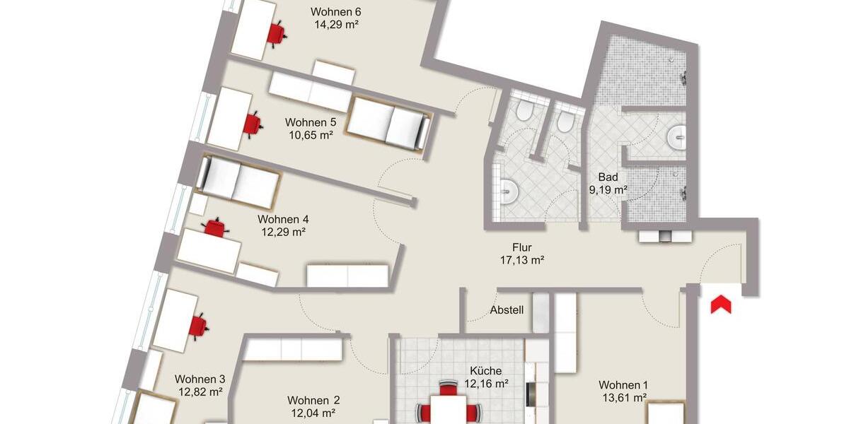 Zimmer frei ab April! Azubis und Studenten! 1 zimmer