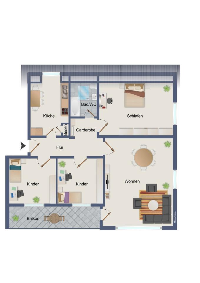 Lichtdurchflutet und geräumig! zimmer