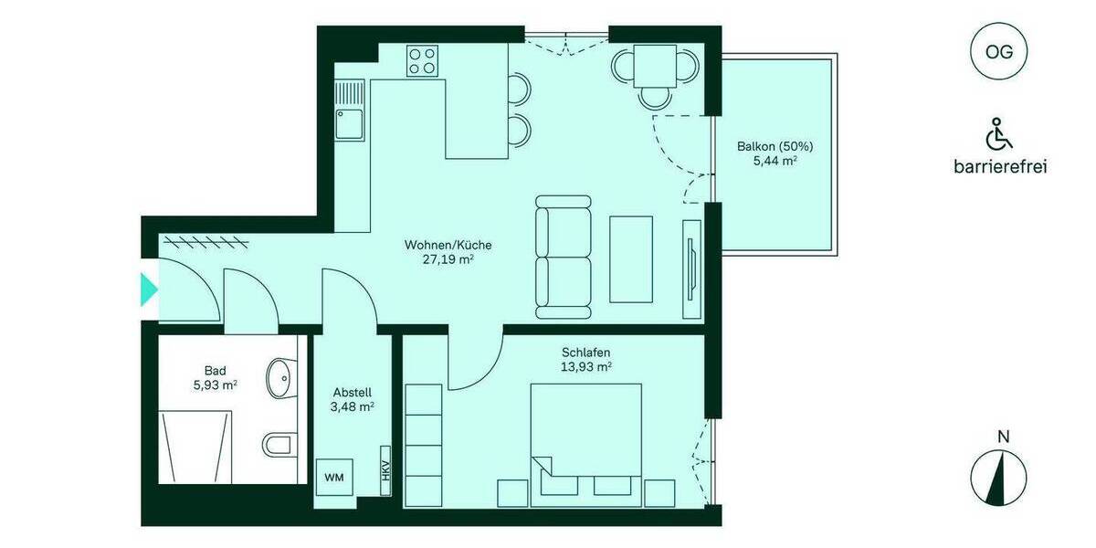 Etagenwohnung Hasloh - 2 Zimmer, 57 m&sup2;, 329.900&euro; | Angebot:26902418