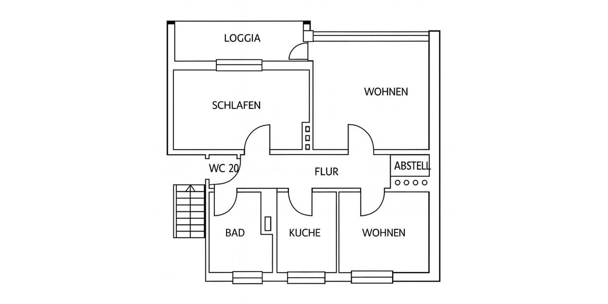 Etagenwohnung Buchholz in der Nordheide - 3 Zimmer, 68 m&sup2;, 242.000&euro; | Angebot:25403352