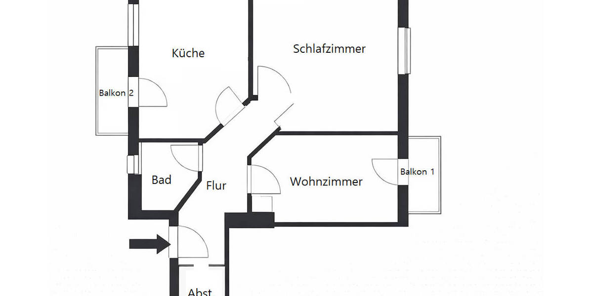 Etagenwohnung Hamburg Eimsbüttel - 2 Zimmer, 55 m&sup2;, 439.000&euro; | Angebot:26411022