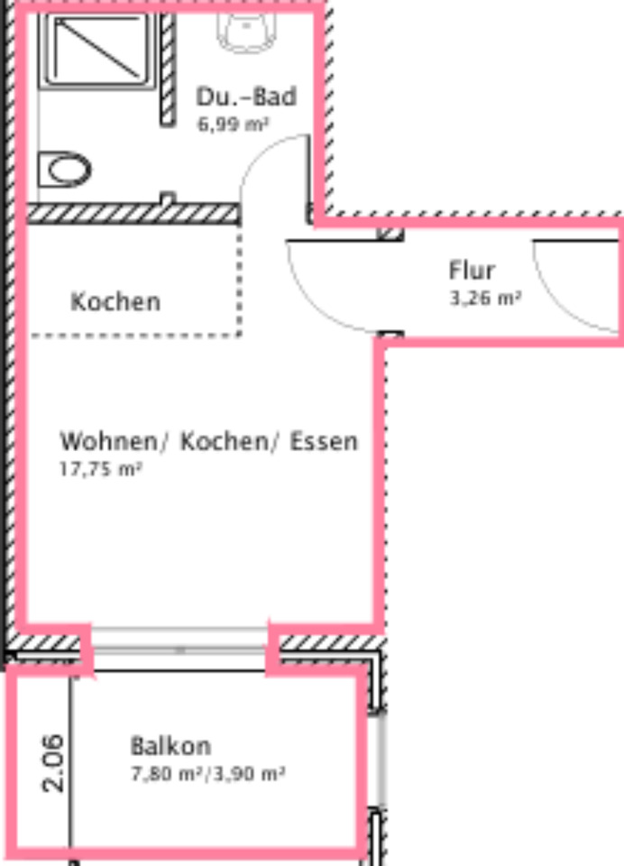 ERSTBEZUG! 1-Zimmer-Wohnung mit EBK + Balkon in Hamburg Billstedt