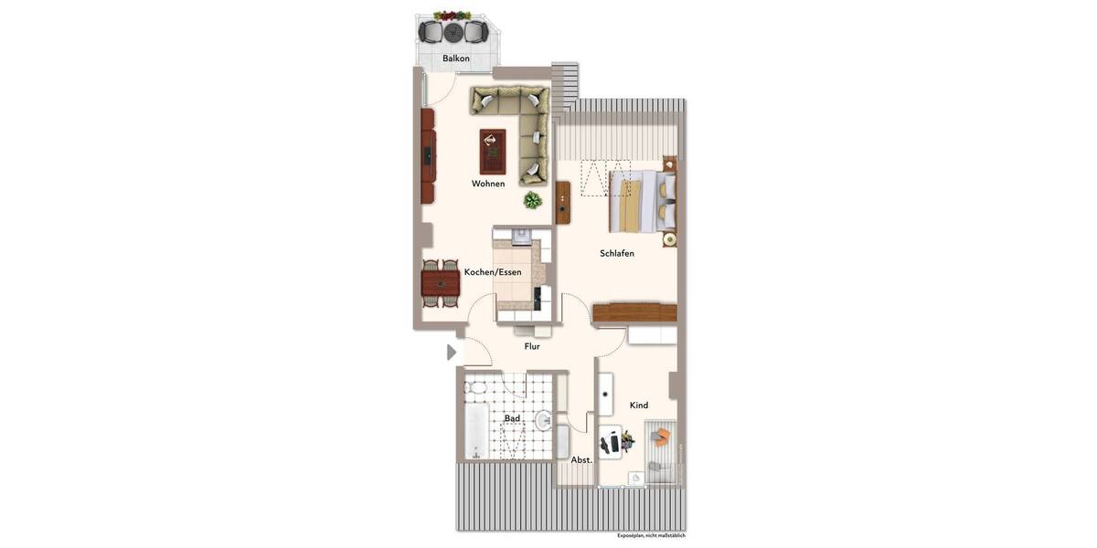 Etagenwohnung Norderstedt Garstedt - 3 Zimmer, 73 m&sup2;, 1.132&euro; | Angebot:26544829