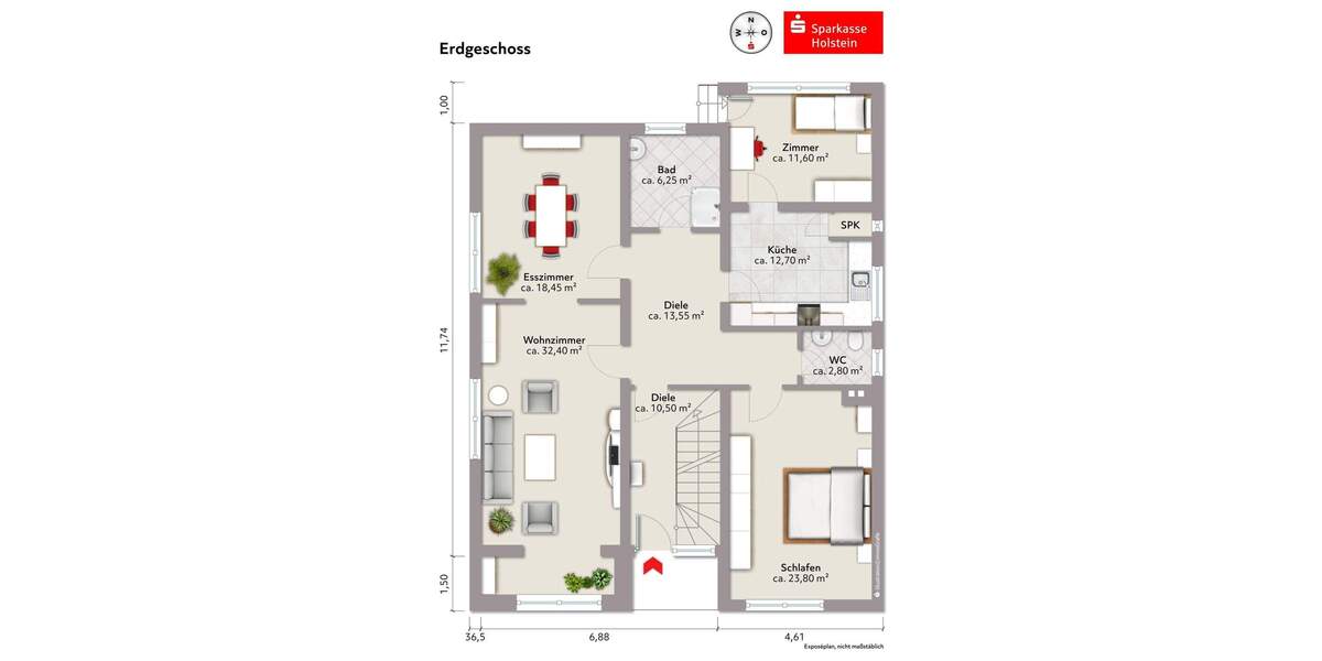 Einfamilienhaus Hamburg Wohldorf-Ohlstedt - 6 Zimmer, 220 m&sup2;, 729.000&euro; | Angebot:25678760