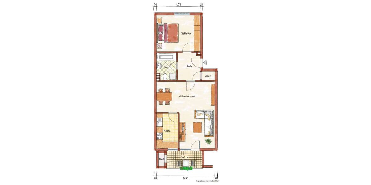 Etagenwohnung Hamburg / Othmarschen Othmarschen - 2 Zimmer, 62 m&sup2;, 395.000&euro; | Angebot:26362554
