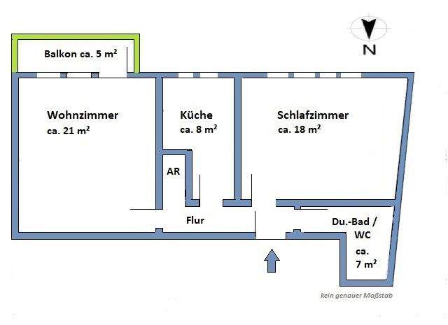Balkonwohnung für Single - an der Fußgängerzone von RAHLSTEDT 2 zimmer