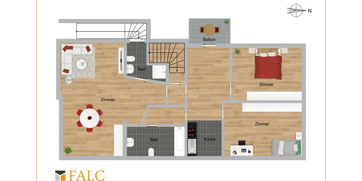 Etagenwohnung Hamburg Wandsbek - 3 Zimmer, 99 m&sup2;, 489.000&euro; | Angebot:8830368