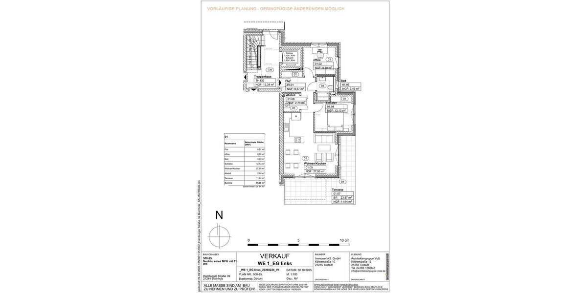 Etagenwohnung Buchholz in der Nordheide Buchholz - 3 Zimmer, 76 m&sup2;, 440.000&euro; | Angebot:25357583