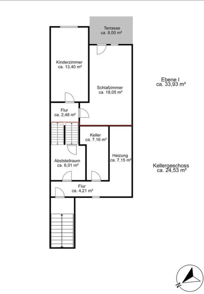 -Provisionsfrei- Maisonette- Wohnen mit EndReihenhaus Charakter