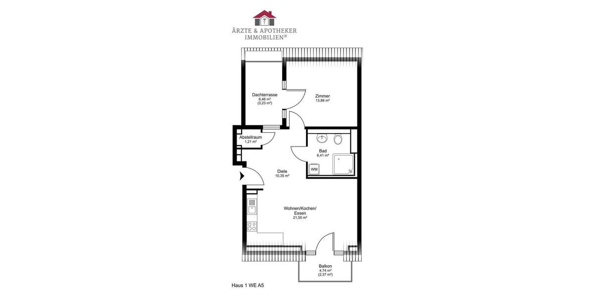 Etagenwohnung Hamburg Poppenbüttel - 2 Zimmer, 57 m&sup2;, 459.000&euro; | Angebot:24810281