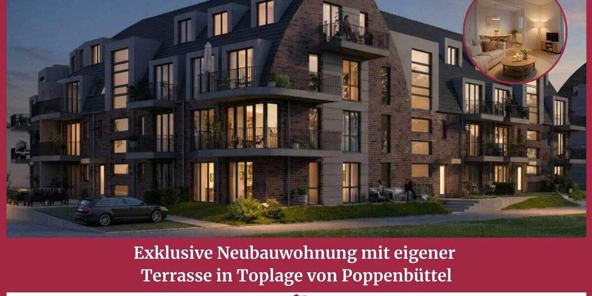 Etagenwohnung Hamburg Poppenbüttel - 3 Zimmer, 74 m&sup2;, 569.000&euro; | Angebot:25606378