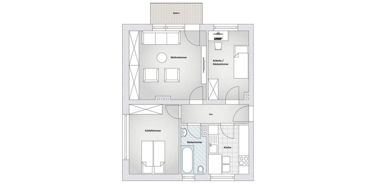 Etagenwohnung Hamburg Finkenwerder - 3 Zimmer, 249.000&euro; | Angebot:25746590