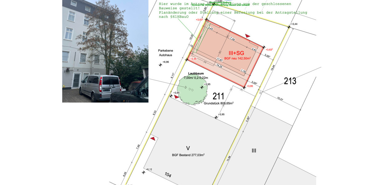 Errichtung einer Beherbergungsstätte (12 Zimmer ) auf dem hinteren Grundstücksteil zimmer