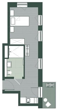 Etagenwohnung Hamburg Stellingen - 1 Zimmer, 35 m&sup2;, 620&euro; | Angebot:26092637
