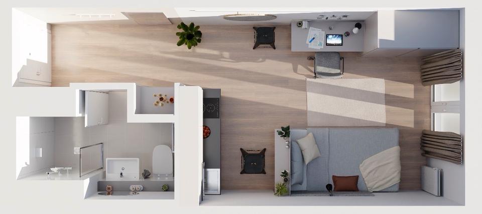 Appartement zum 1.6.2026 zu vermieten 1 zimmer