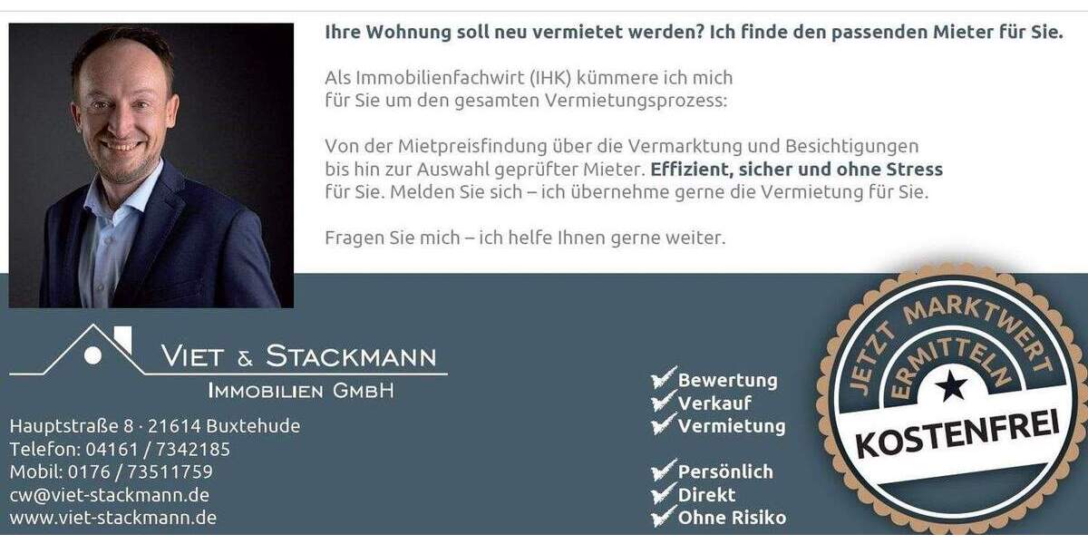 Etagenwohnung Buxtehude - 3 Zimmer, 129 m&sup2;, 1.900&euro; | Angebot:25683222