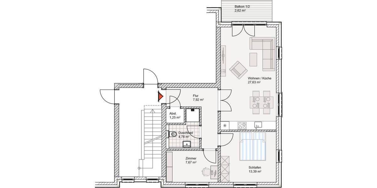 Etagenwohnung Hamburg Niendorf - 3 Zimmer, 66 m&sup2;, 469.000&euro; | Angebot:26154941