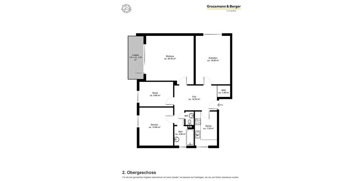 Etagenwohnung Hamburg Steilshoop - 3 Zimmer, 91 m&sup2;, 350.000&euro; | Angebot:26722931