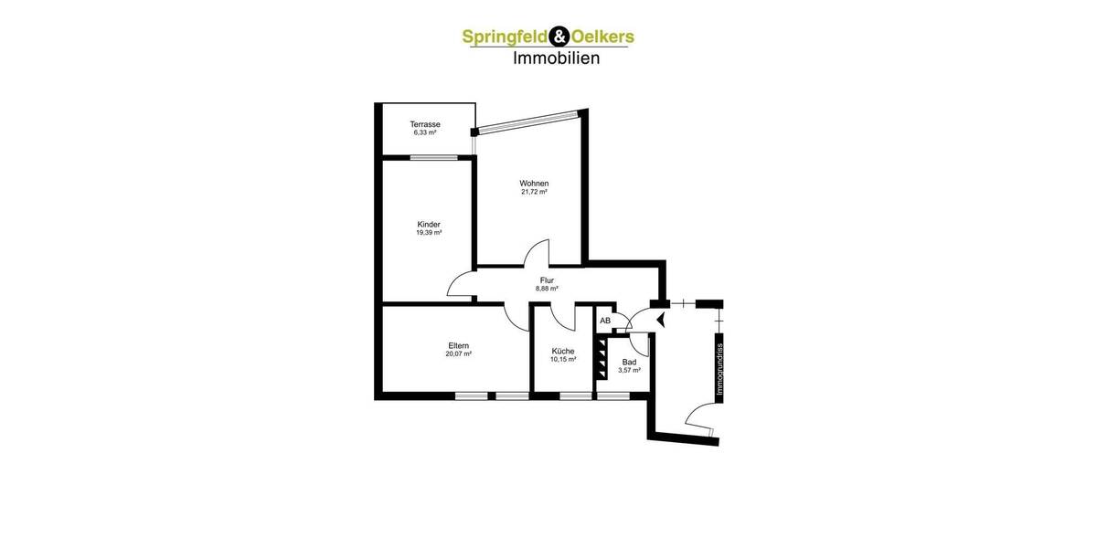 Etagenwohnung Hamburg Rissen - 3 Zimmer, 81 m&sup2;, 339.000&euro; | Angebot:25796696