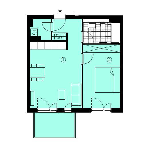 Etagenwohnung Hamburg Lurup - 2 Zimmer, 58 m&sup2;, 990&euro; | Angebot:26891524