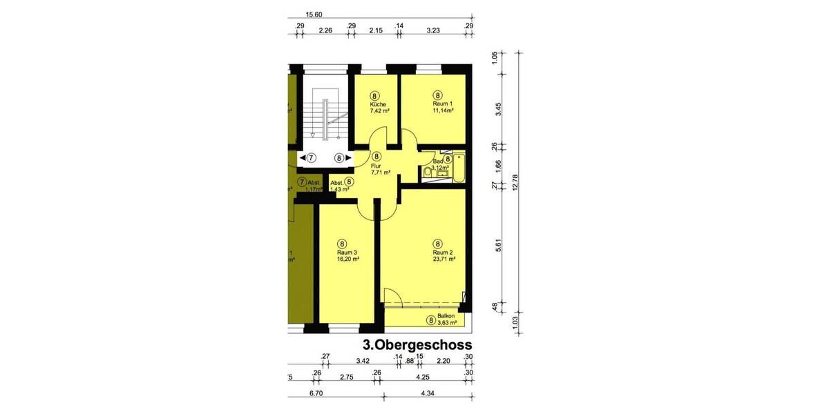 Etagenwohnung Hamburg Hohenfelde - 3 Zimmer, 71 m&sup2;, 537.225&euro; | Angebot:26190426