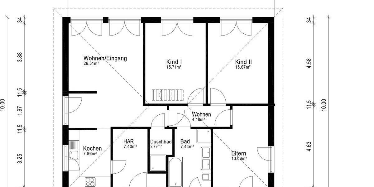 Bungalow Hamburg Volksdorf - 4 Zimmer, 101 m&sup2;, 670.000&euro; | Angebot:25730751