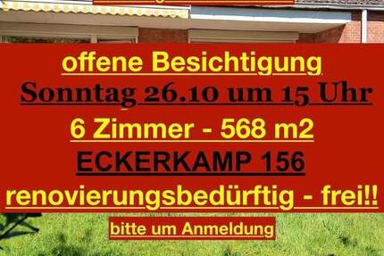 Wellingsbüttel - BESICHTIGUNG Sonntag 26.10. um 15 Uhr - großes EFH - renovierungsbedürftig - aber toller Schnitt - FREI! 6 zimmer