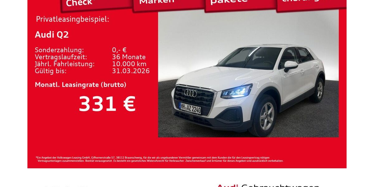 Audi Q2 1.890 km 27.540 &euro; Hamburg 20537