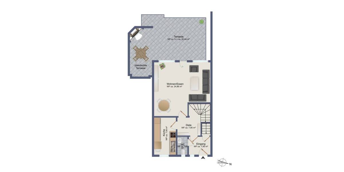 Reihenendhaus Hamburg / Rahlstedt Rahlstedt - 4 Zimmer, 100 m&sup2;, 385.000&euro; | Angebot:26202341