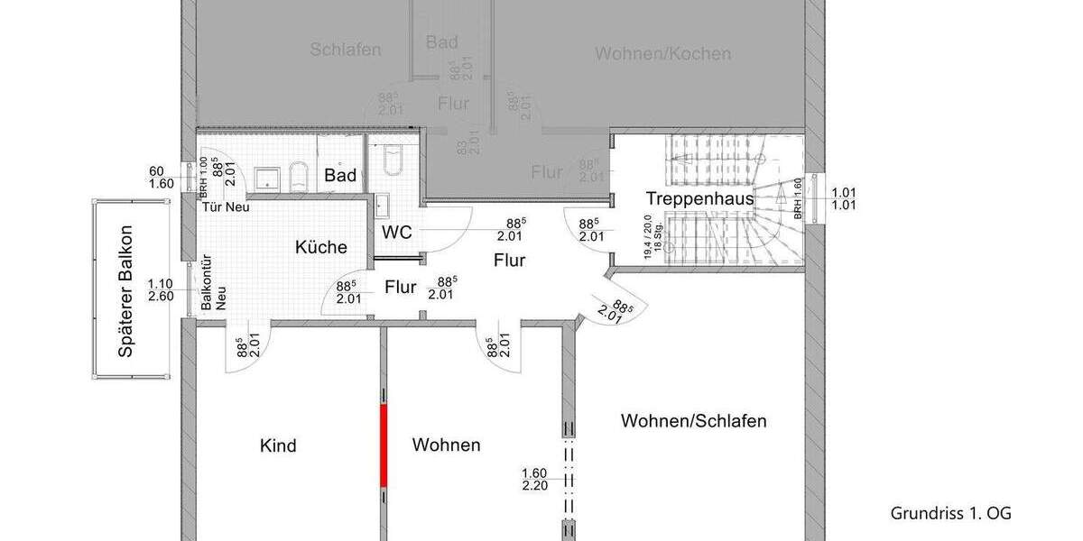 Etagenwohnung Hamburg Rahlstedt - 3 Zimmer, 79 m&sup2;, 1.092&euro; | Angebot:26570571