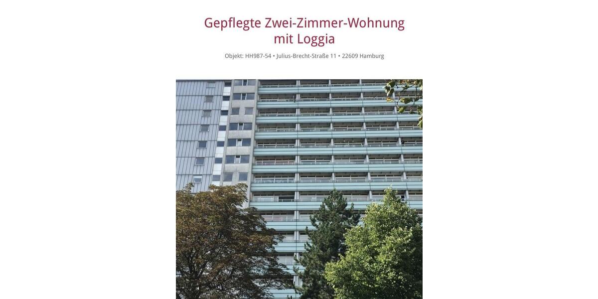 Etagenwohnung Hamburg Altona - 2 Zimmer, 50 m&sup2;, 1.000&euro; | Angebot:26439537