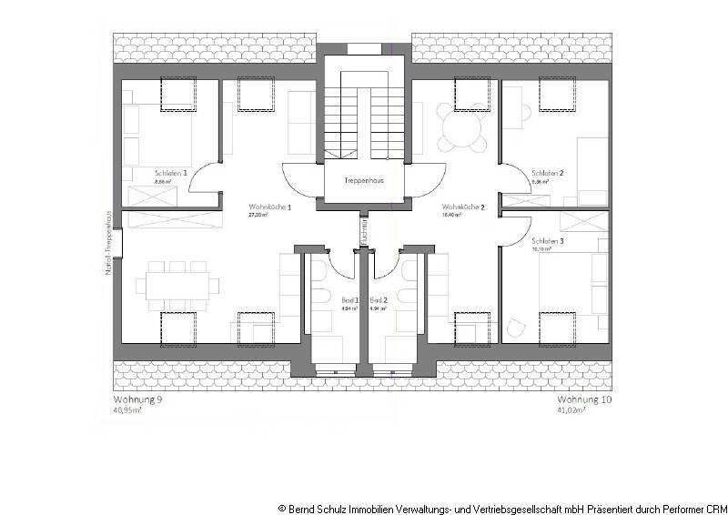 Etagenwohnung Hamburg Barmbek-Nord - 5 Zimmer, 82 m&sup2;, 2.070&euro; | Angebot:26597605