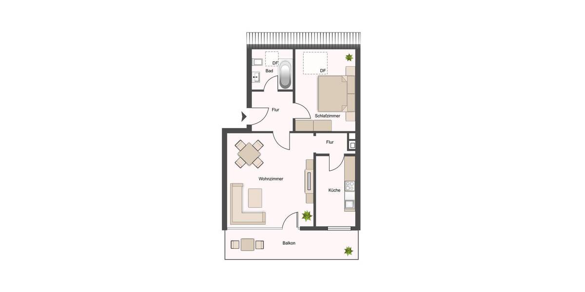 Etagenwohnung Hamburg Schnelsen - 2 Zimmer, 60 m&sup2;, 249.000&euro; | Angebot:26105513