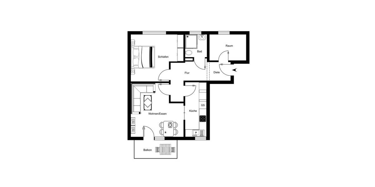 Etagenwohnung Hamburg Neugraben-Fischbek - 2 Zimmer, 70 m&sup2;, 1.140&euro; | Angebot:26128794