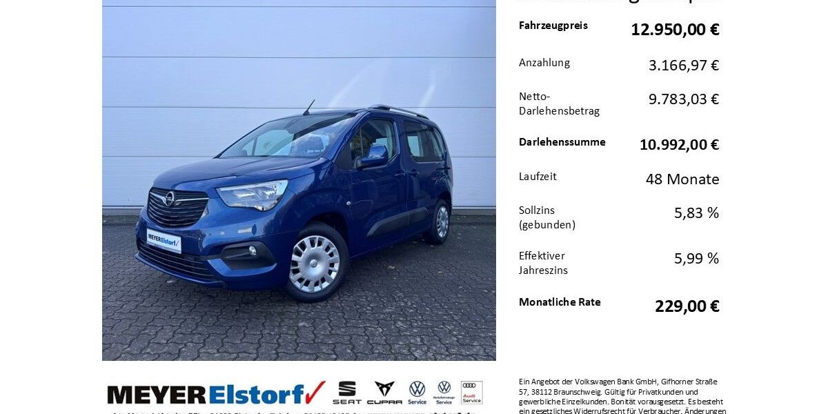 Opel Combo Life 126.100 km 12.950 &euro; Neu Wulmstorf 21629