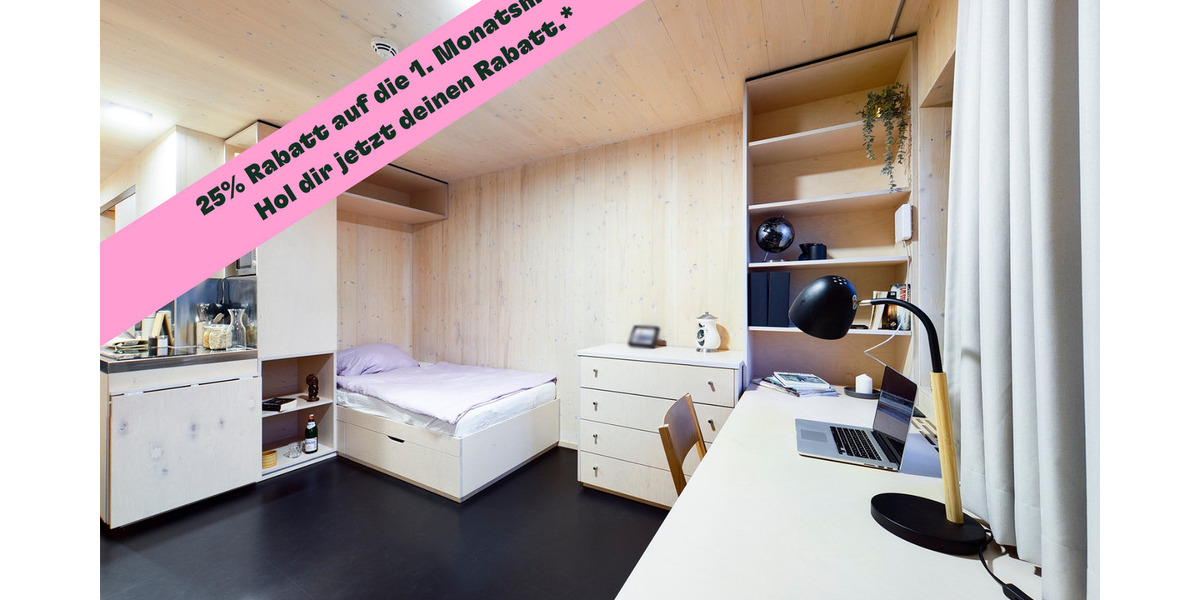 DIE ZIMMEREI | Sommersemester 25% Rabatt: Möblierte Wohnung - ideal für Studierende | Bigger Bude 1 zimmer