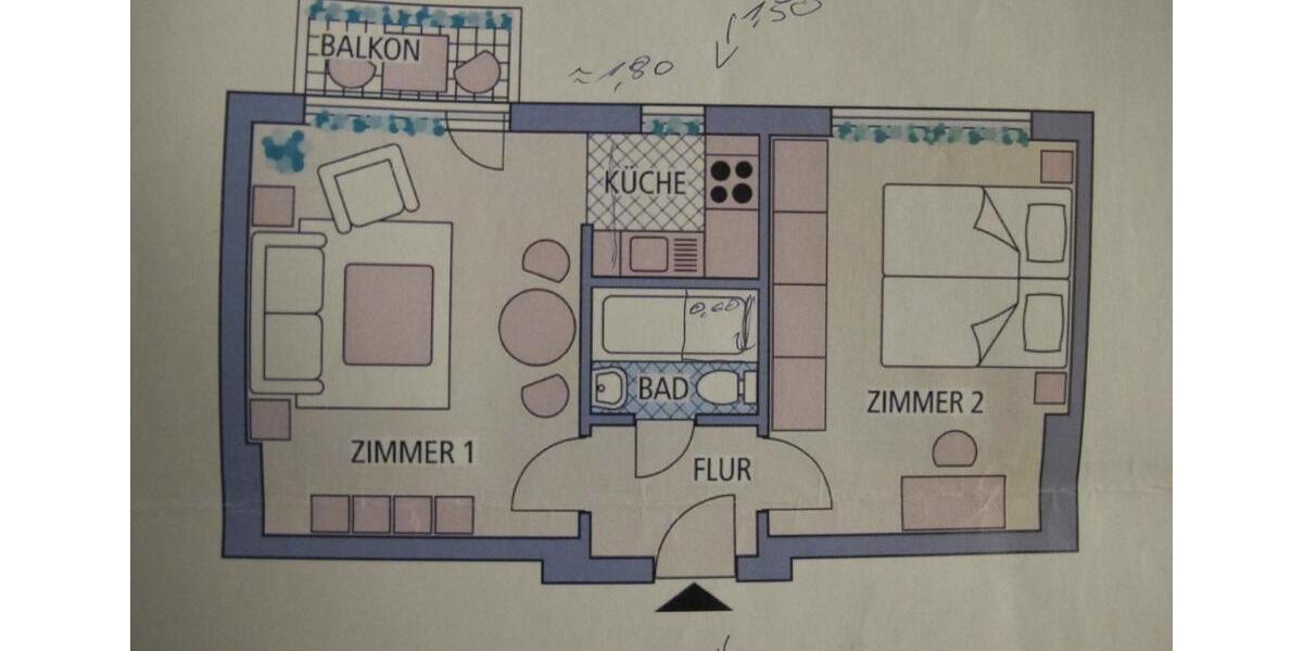 Etagenwohnung Hamburg Barmbek-Süd - 2 Zimmer, 42 m&sup2;, 280.000&euro; | Angebot:25632567