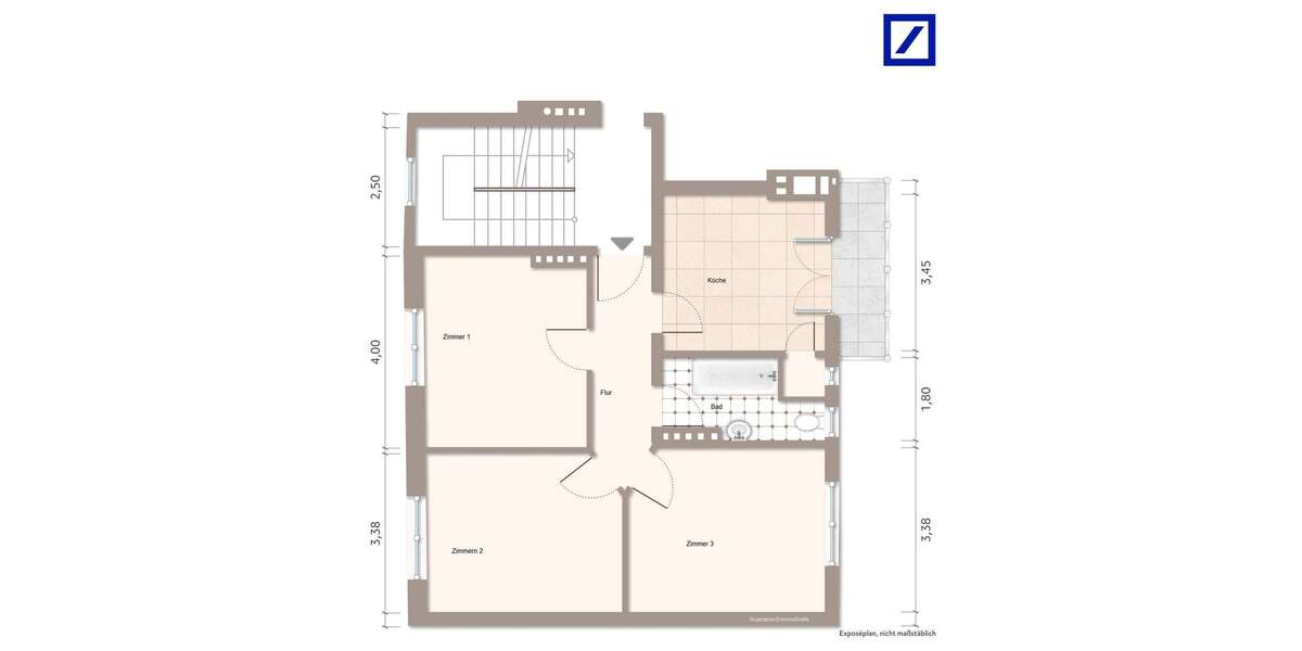 Etagenwohnung Hamburg Altona-Nord - 3 Zimmer, 62 m&sup2;, 449.000&euro; | Angebot:25744204